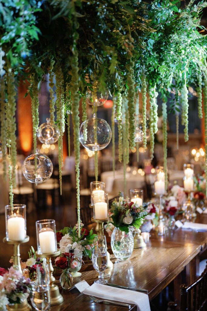 Estate Table with hanging greenery created by Tulip, Atlanta, GA